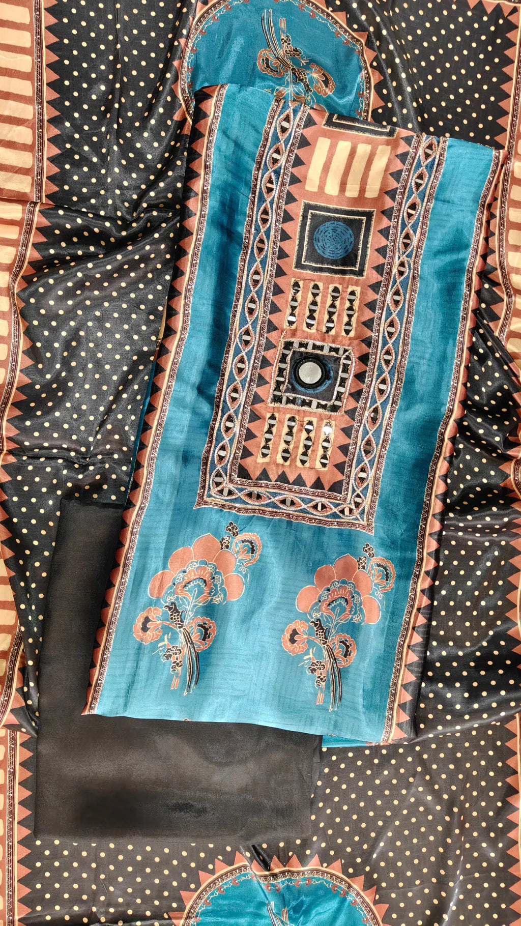 Vastra Sutra Gajji Silk Unstitched Suit Set