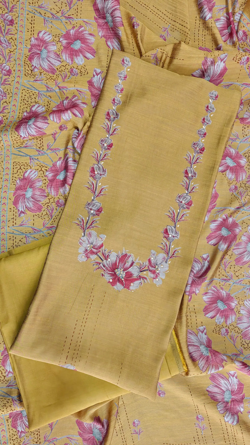 Sunshine Yellow Unstitched Suit Set