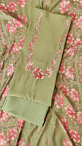 Pistachio Bloom Embroidered Unstitched Suit