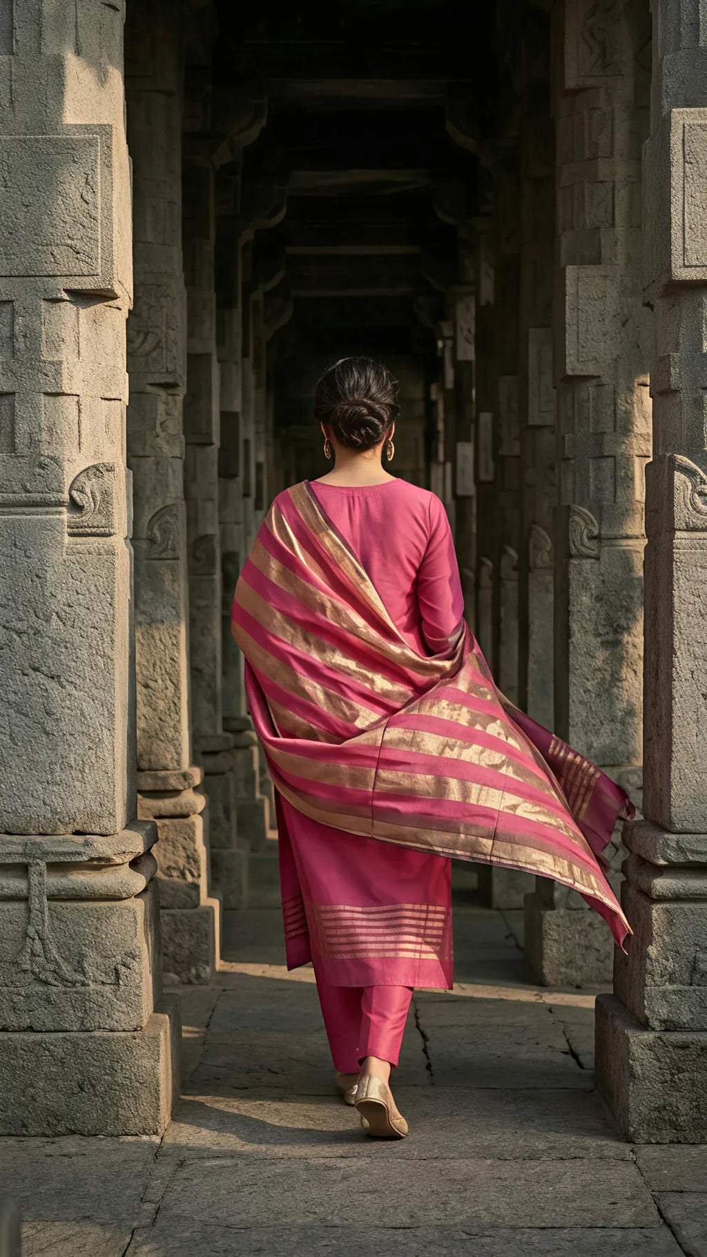 Gulabi Rajwada Silk Suit Set