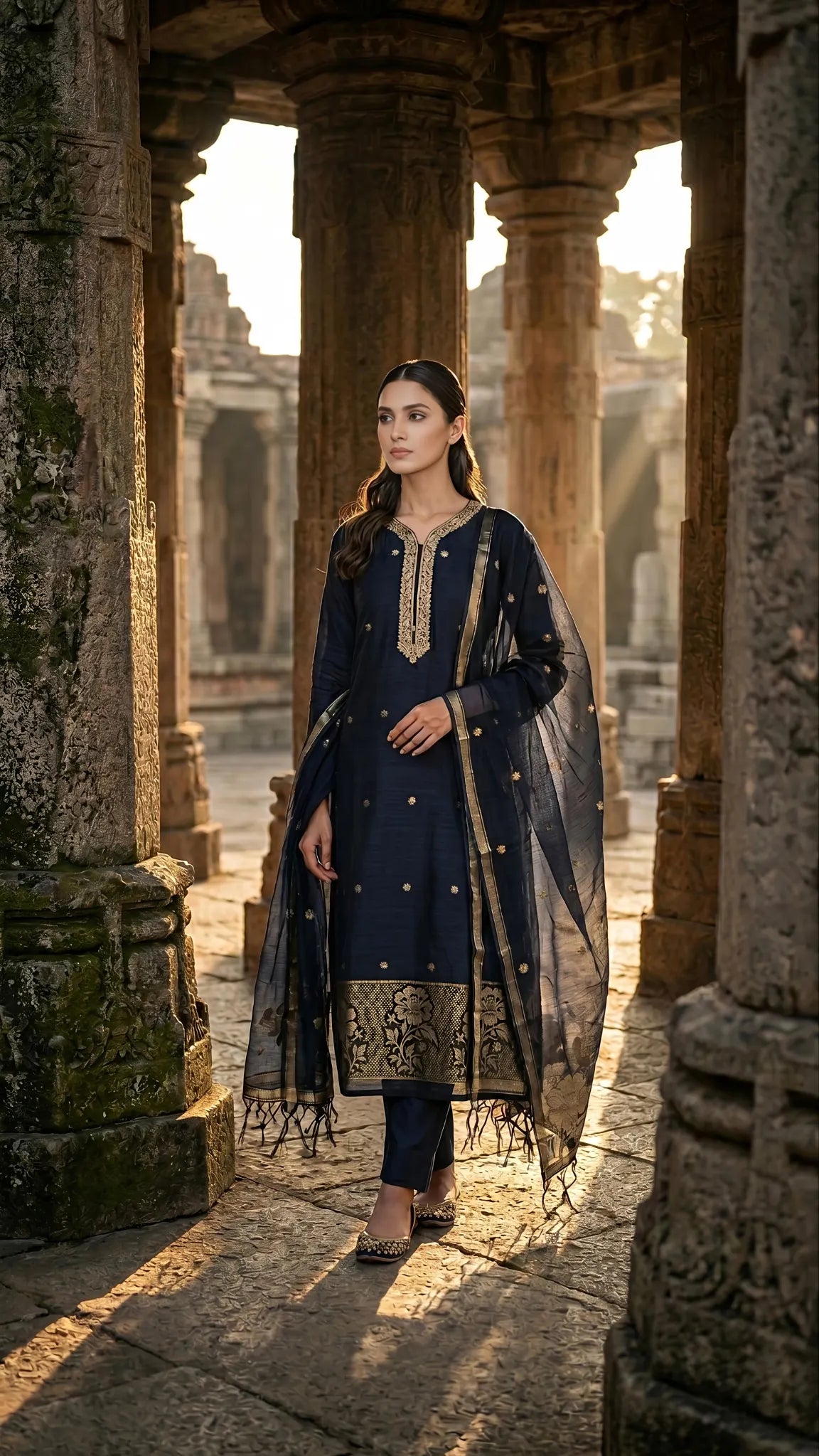 Midnight Noor Embroidered Suit Set