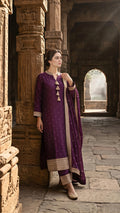 Royal Amethyst Embellished Suit Set