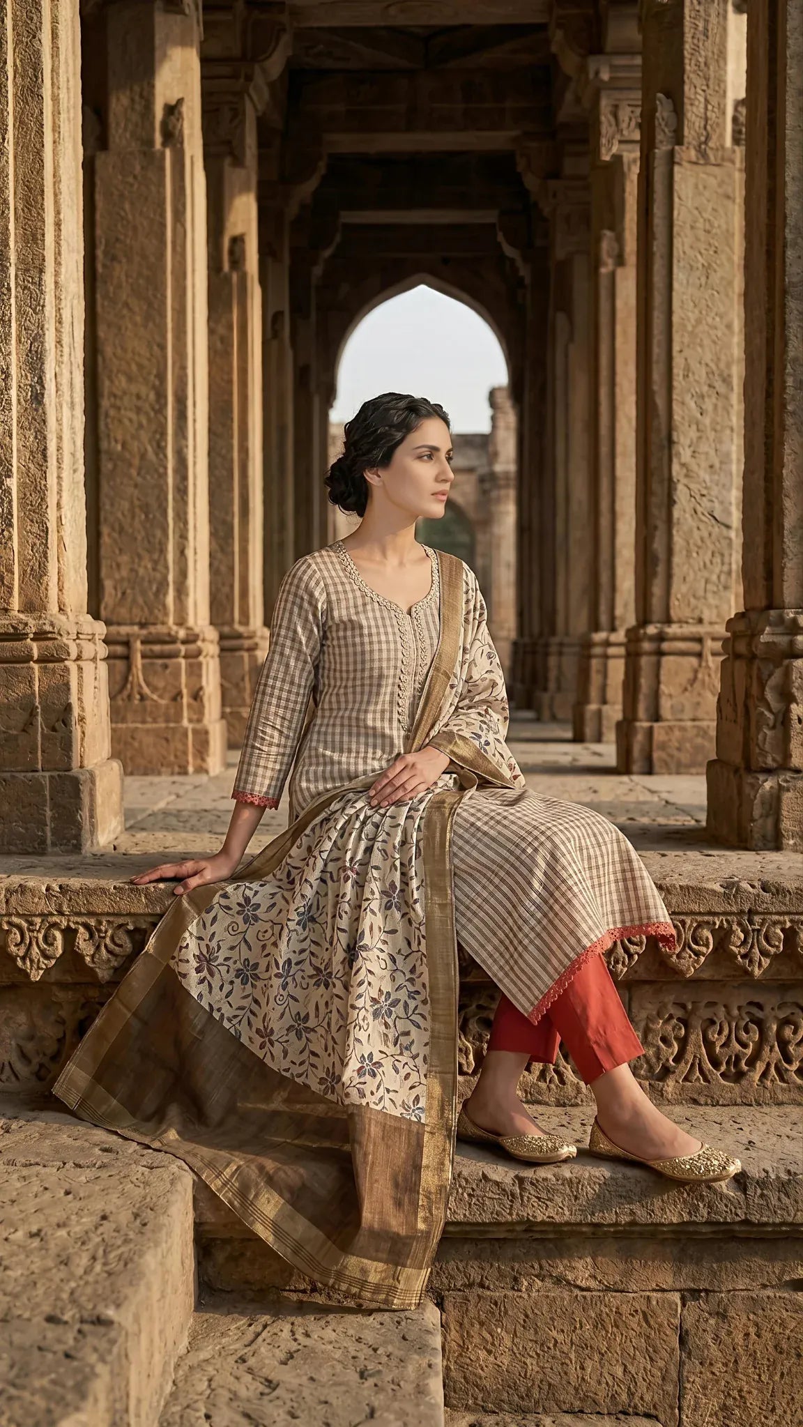 Rustic Bloom Elegance Suit Set