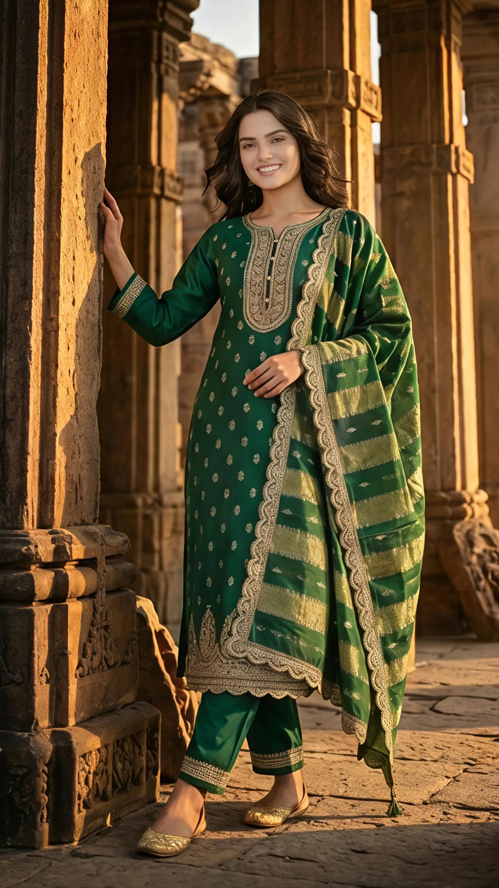 Emerald Noor Embroidered Suit Set