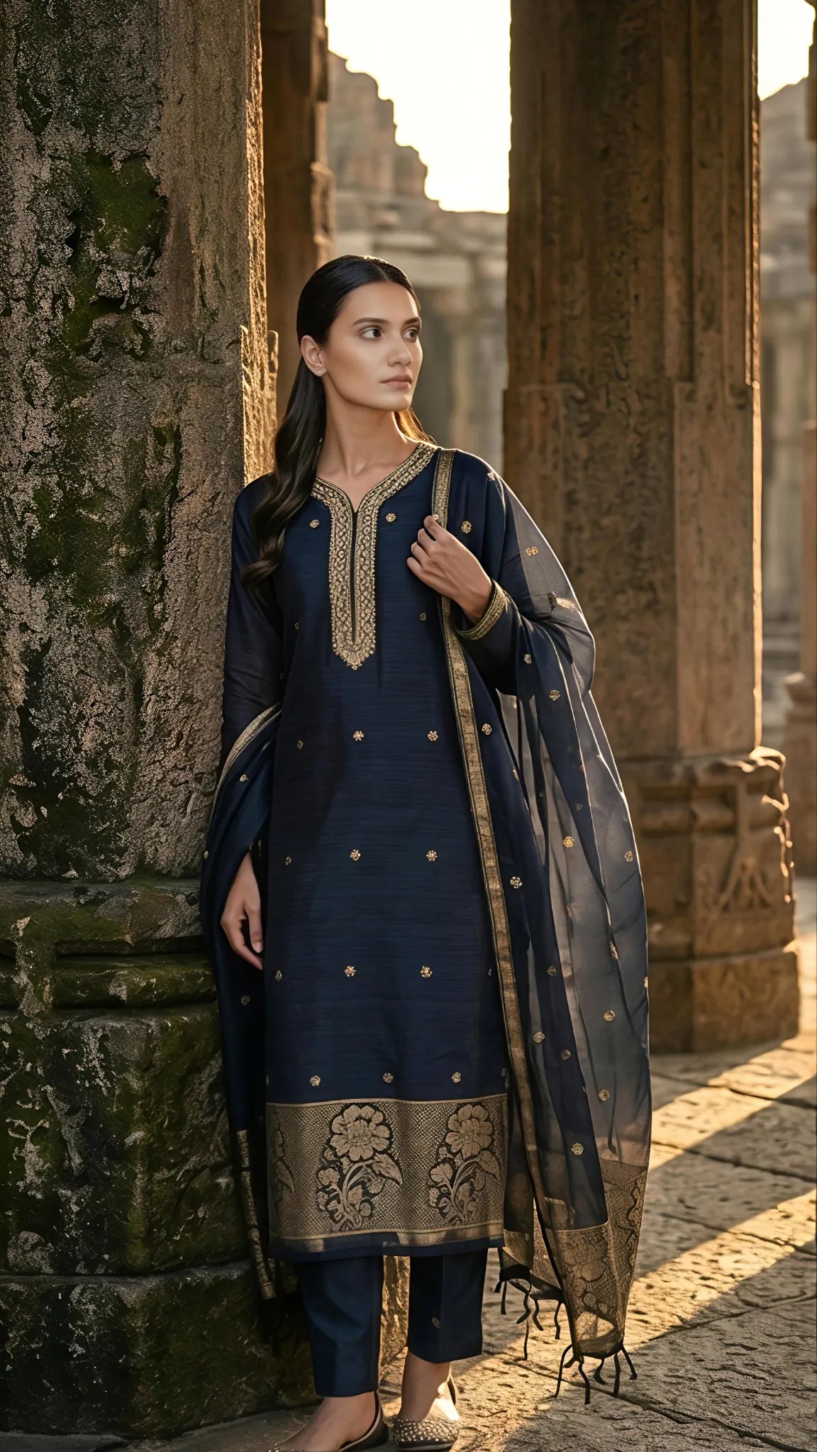 Midnight Noor Embroidered Suit Set