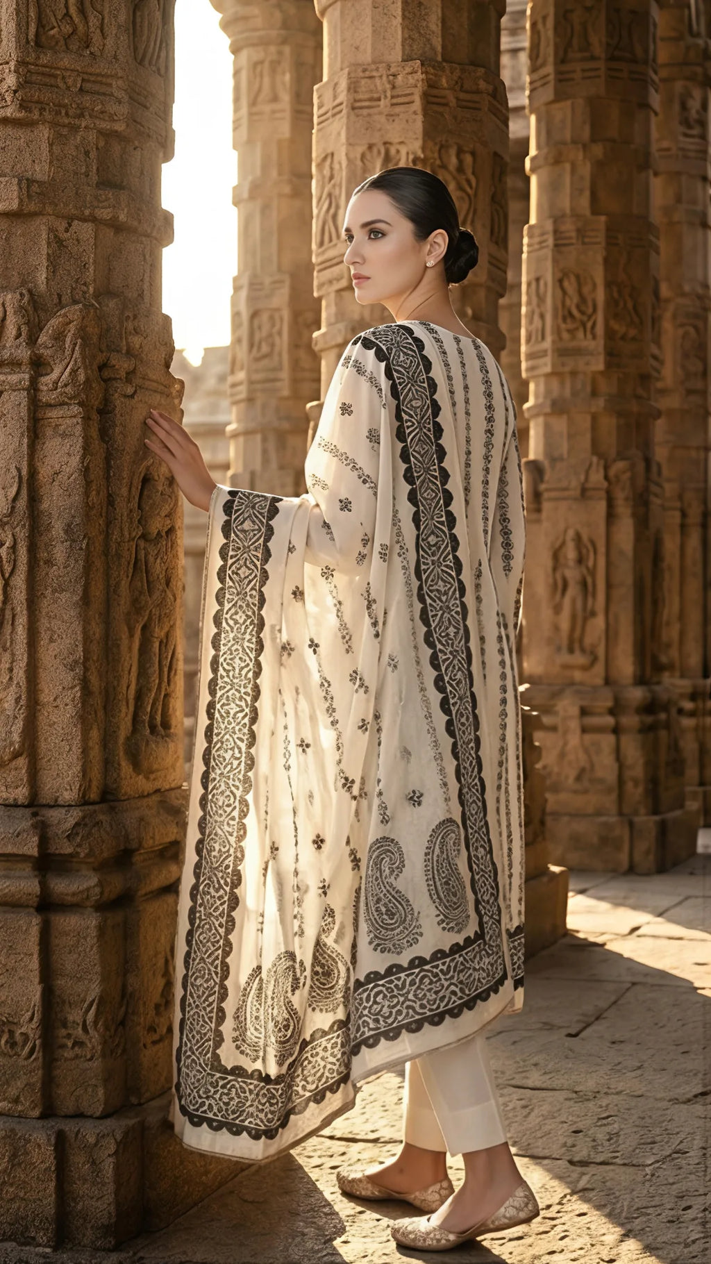 Ivory Noir Heritage Suit Set