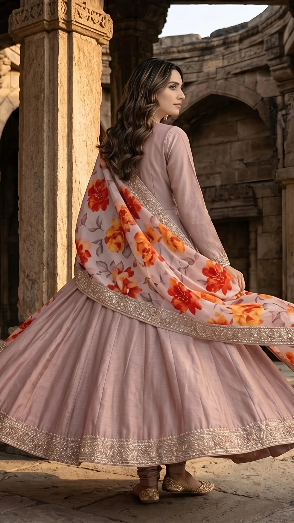 Blush Royale Anarkali Suit Set