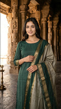 Emerald Rajsi Silk Suit Set