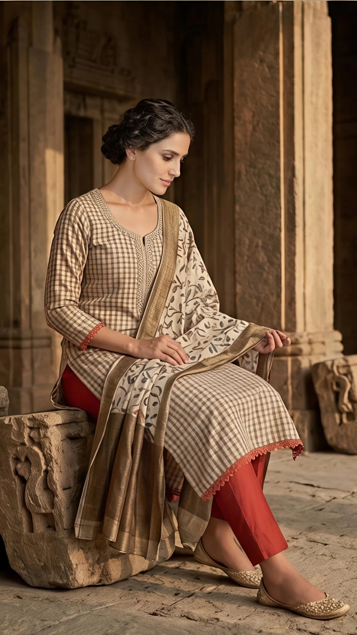 Rustic Bloom Elegance Suit Set