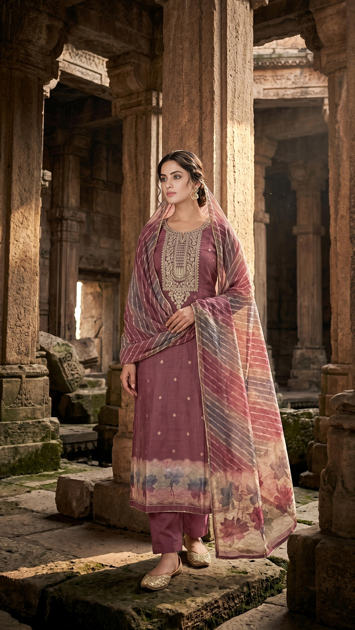 Royal Mauve Heritage Suit Set