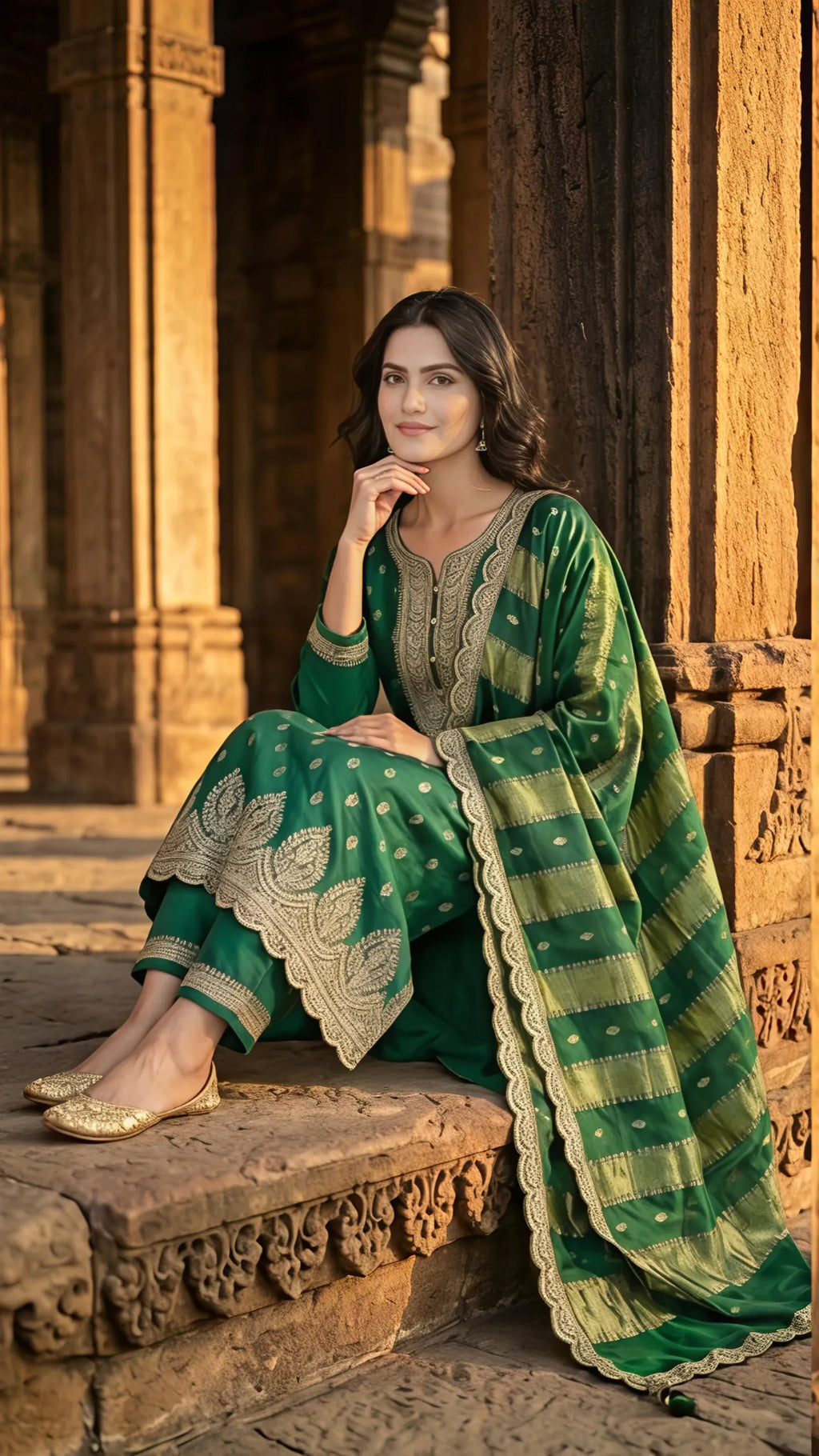 Emerald Noor Embroidered Suit Set