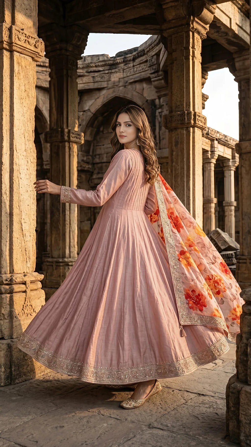 Blush Royale Anarkali Suit Set