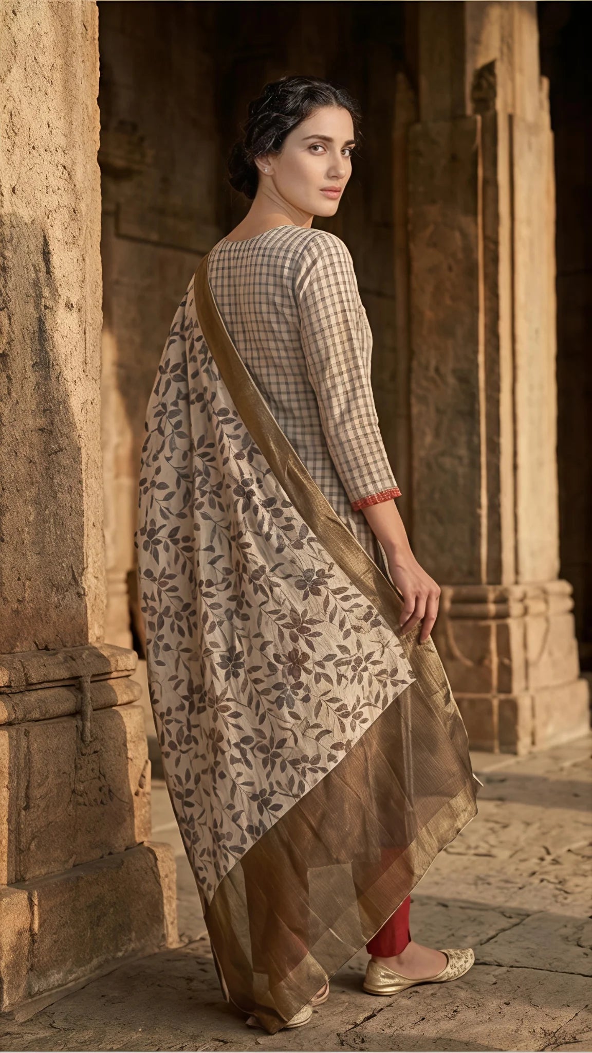 Rustic Bloom Elegance Suit Set