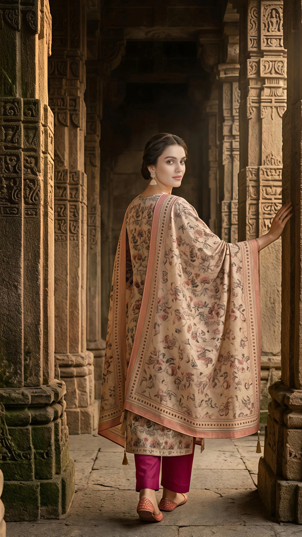 Ivory Bloom Printed Suit Set