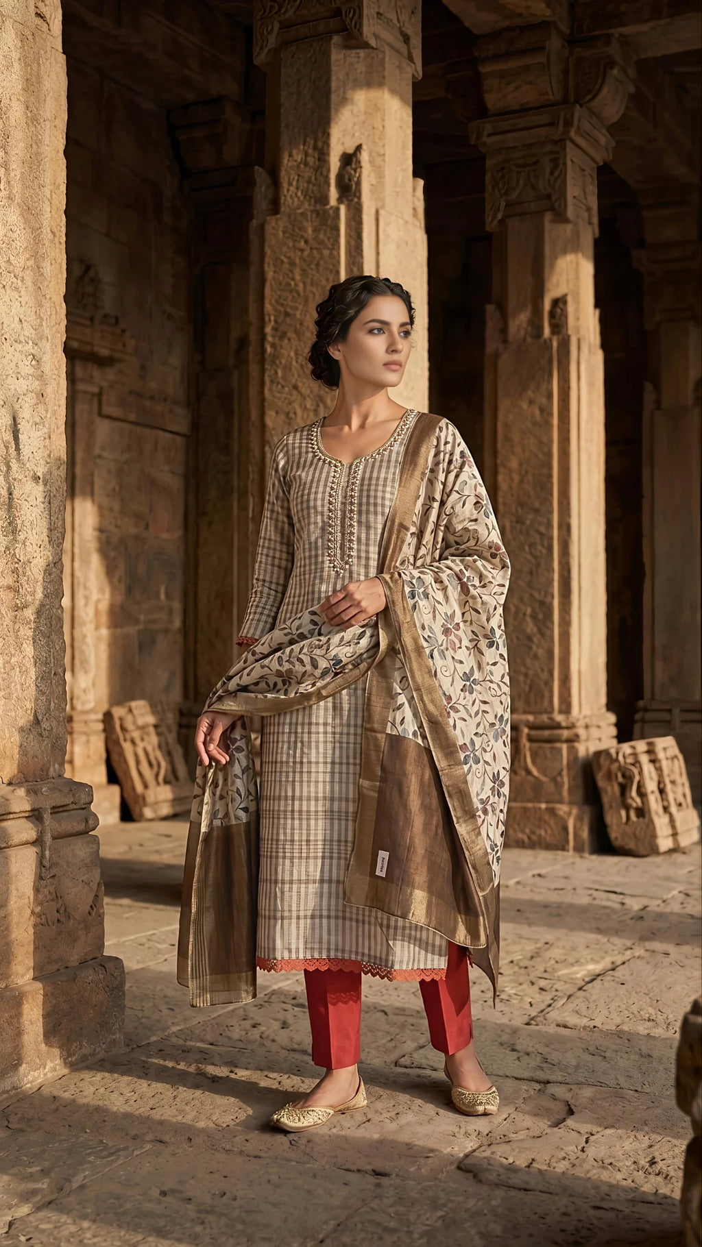Rustic Bloom Elegance Suit Set