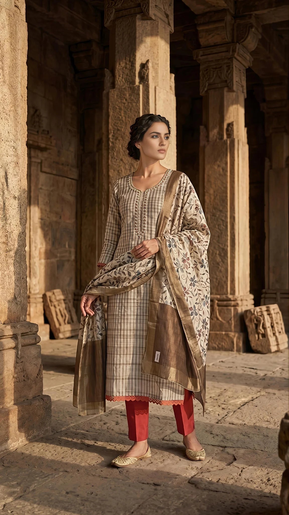 Rustic Bloom Elegance Suit Set