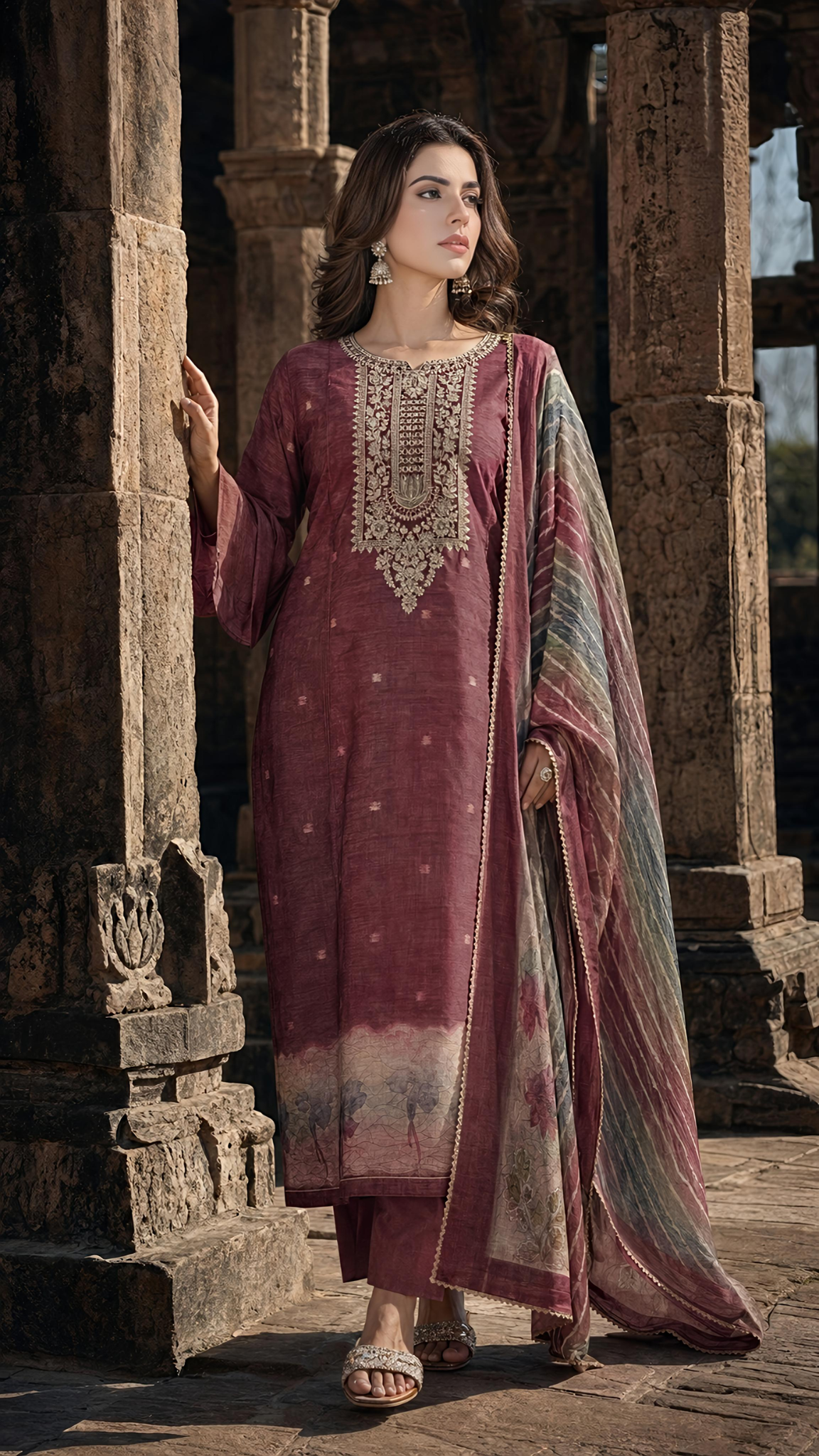 Royal Mauve Heritage Suit Set