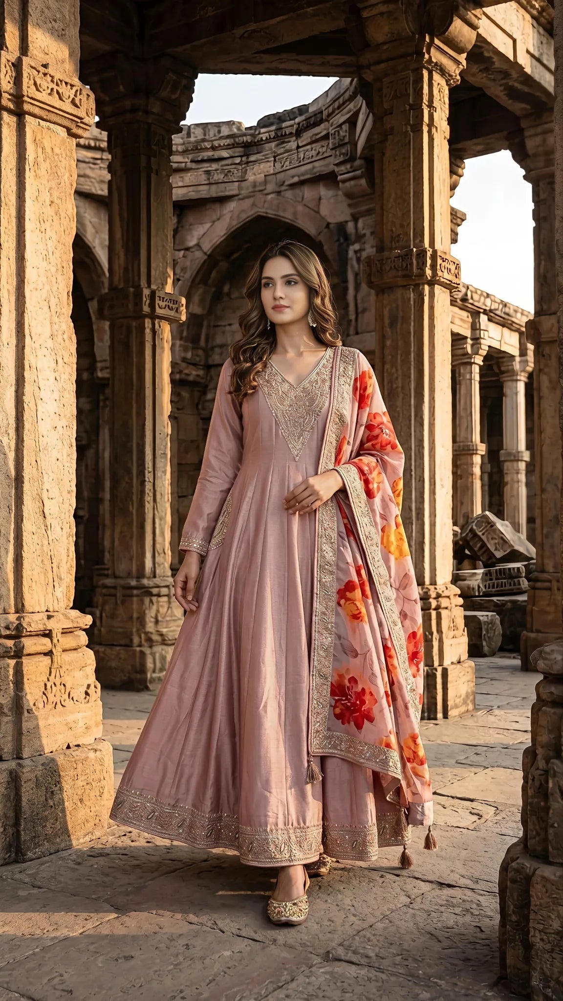 Blush Royale Anarkali Suit Set