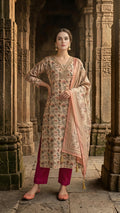 Ivory Bloom Printed Suit Set