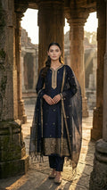 Midnight Noor Embroidered Suit Set