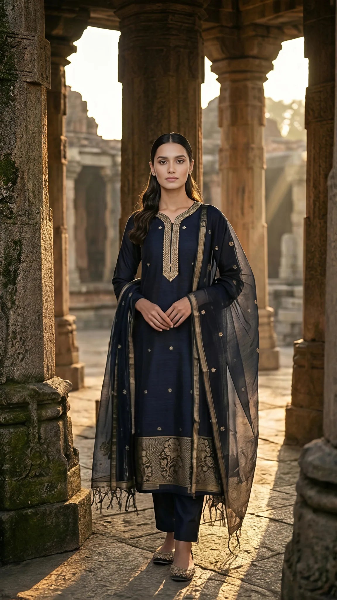 Midnight Noor Embroidered Suit Set