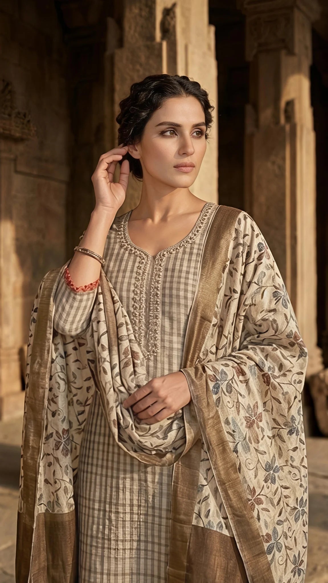 Rustic Bloom Elegance Suit Set