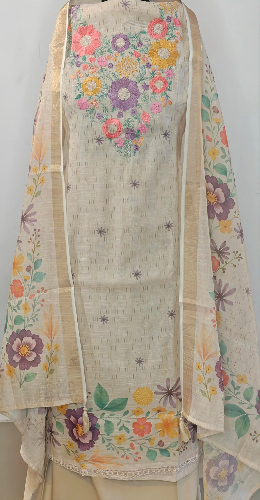 Ivory Bloom Floral Suit Set