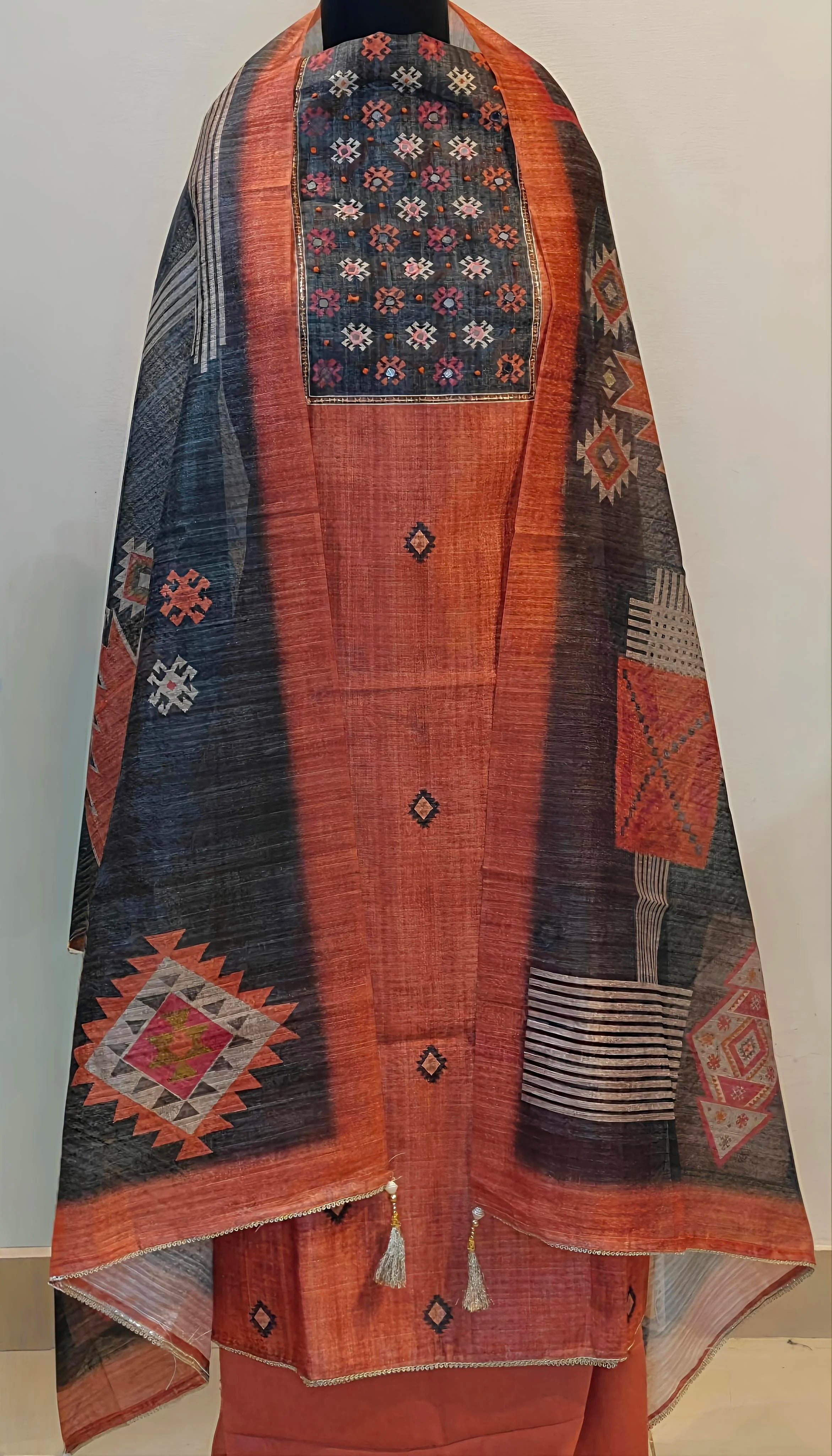 Rust Terracotta Classic Cotton Suit Set