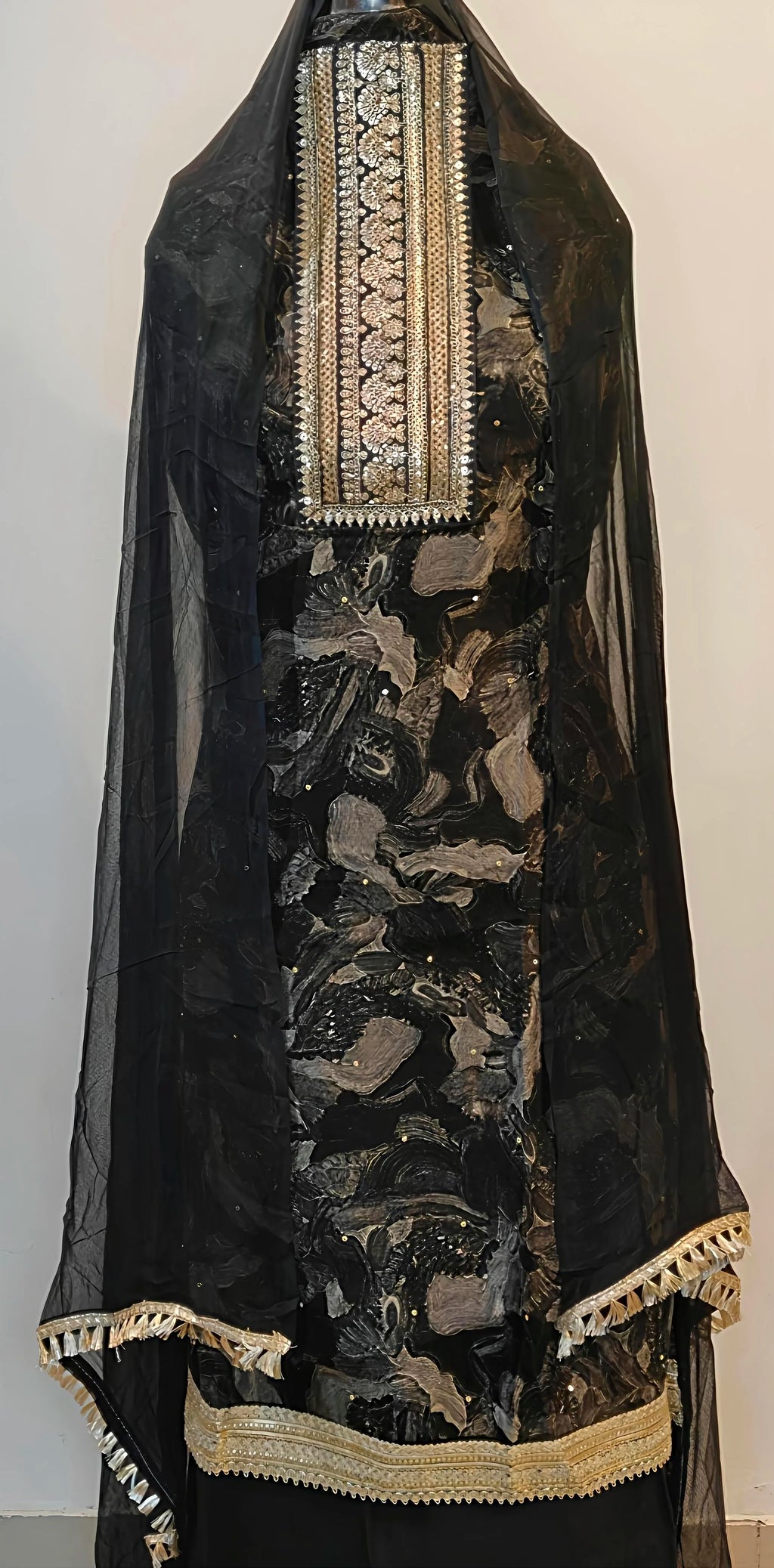 Noir Regal Embellished Suit Set
