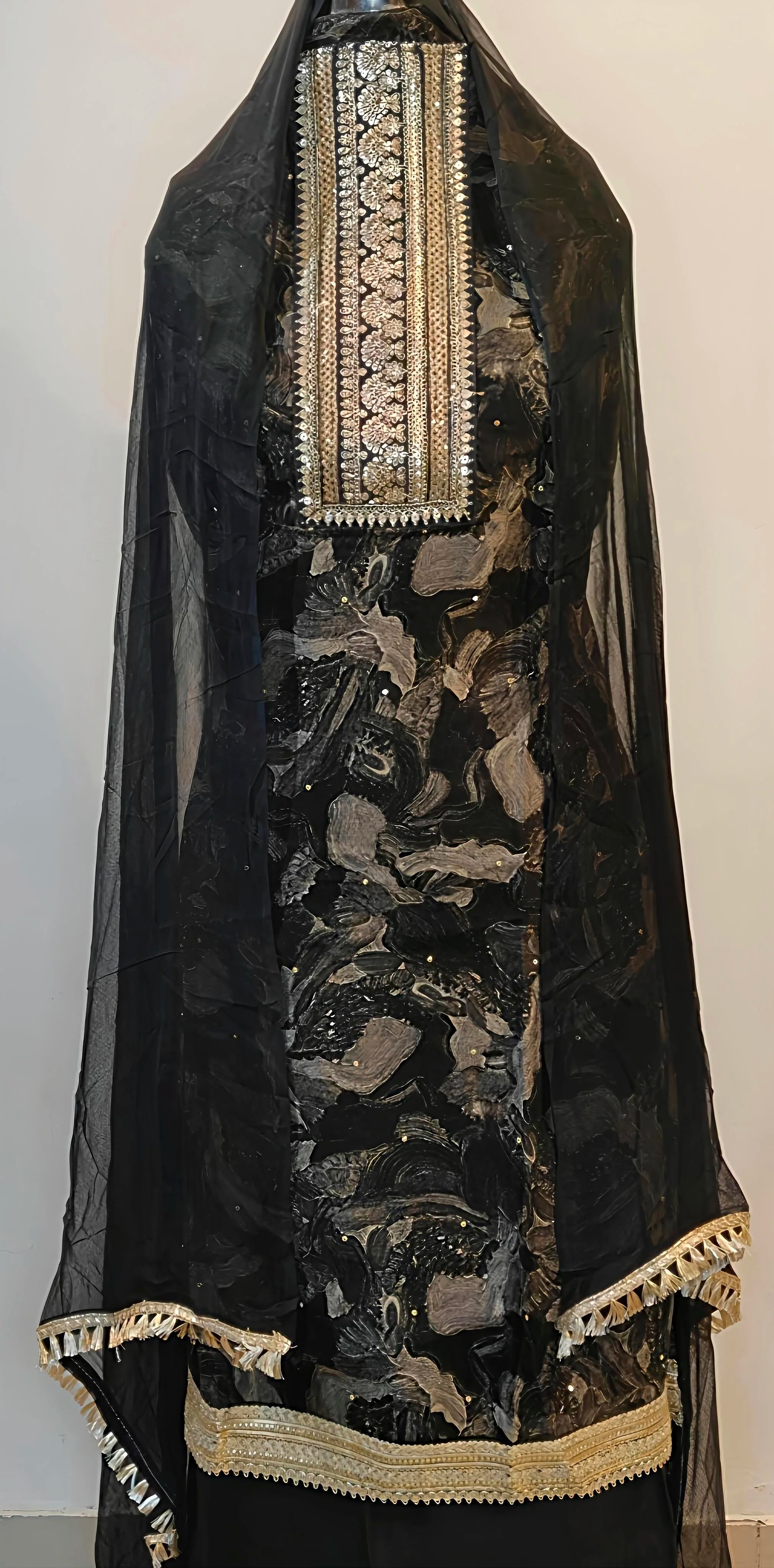 Noir Regal Embellished Suit Set