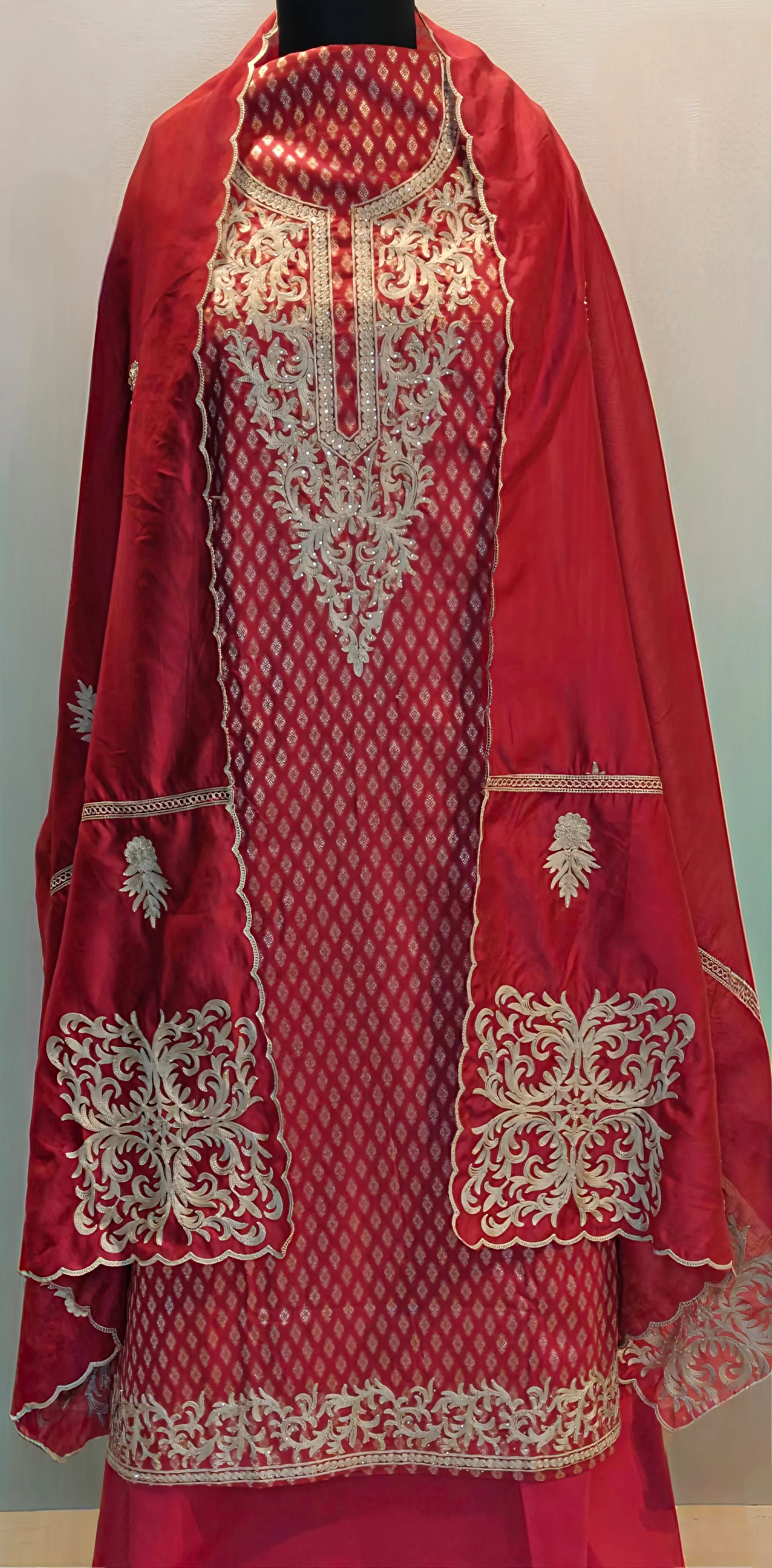 Royal Crimson Embroidered Suit Set
