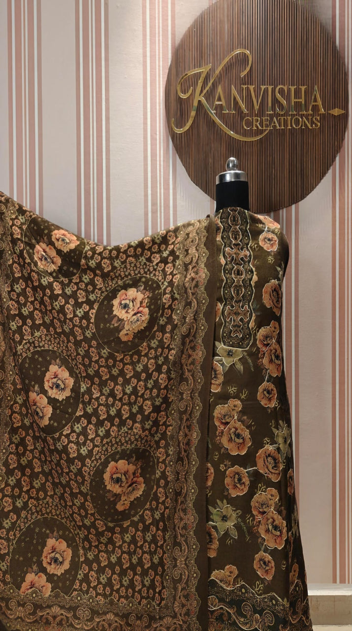 Vintage Floral Green