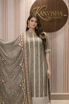 Heritage Bloom Pashmina Grey