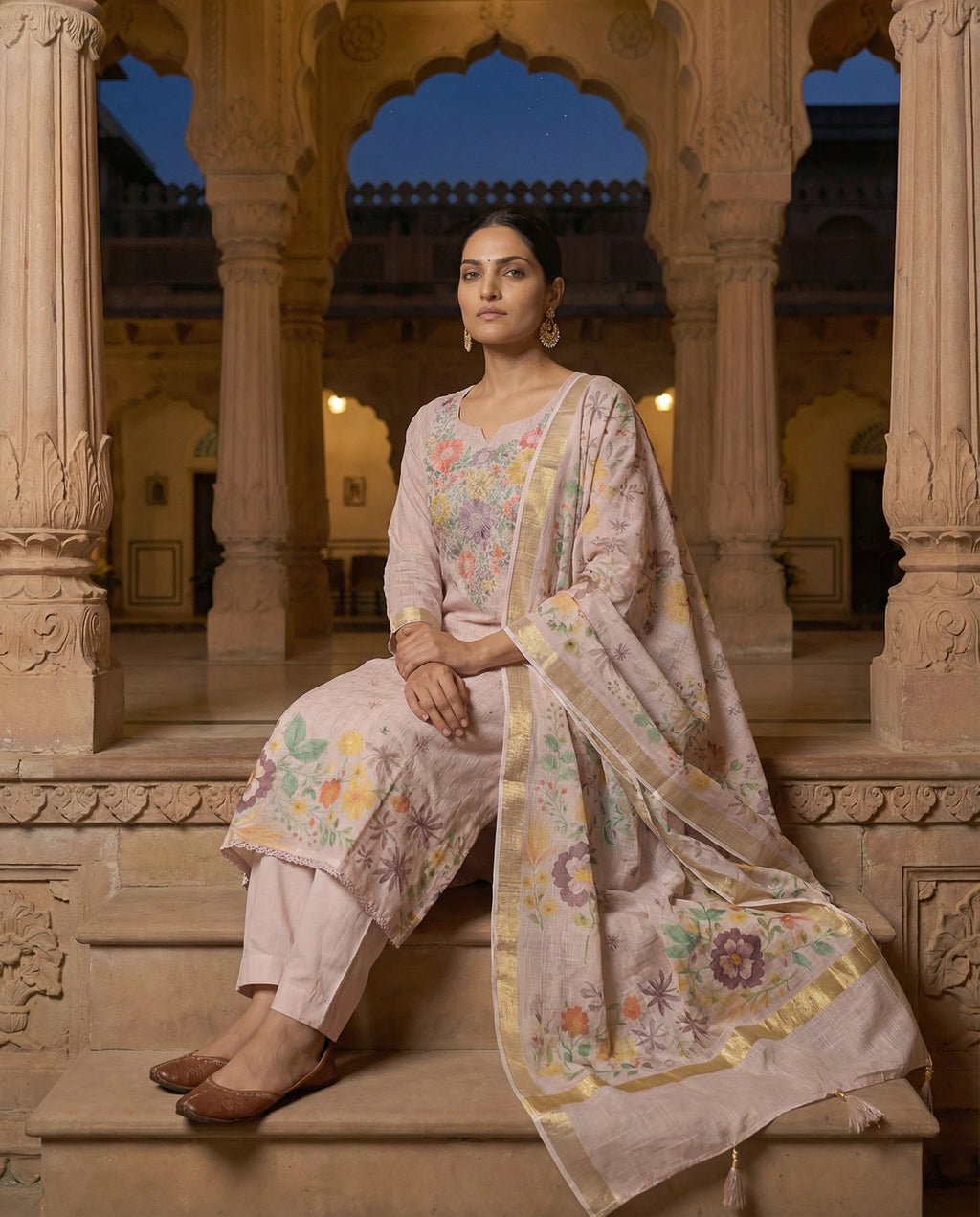 Blush Garden Floral Suit Set