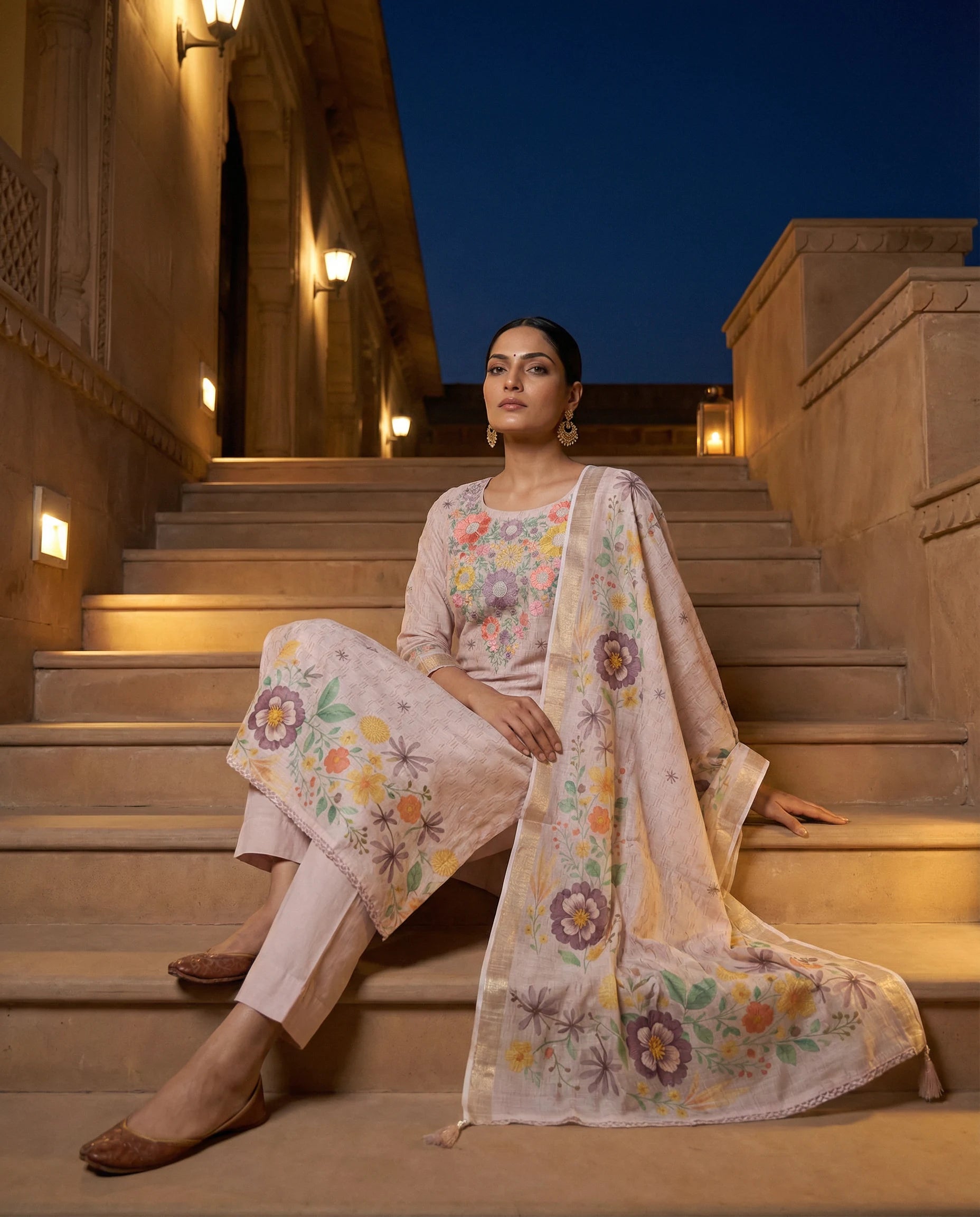 Blush Garden Floral Suit Set