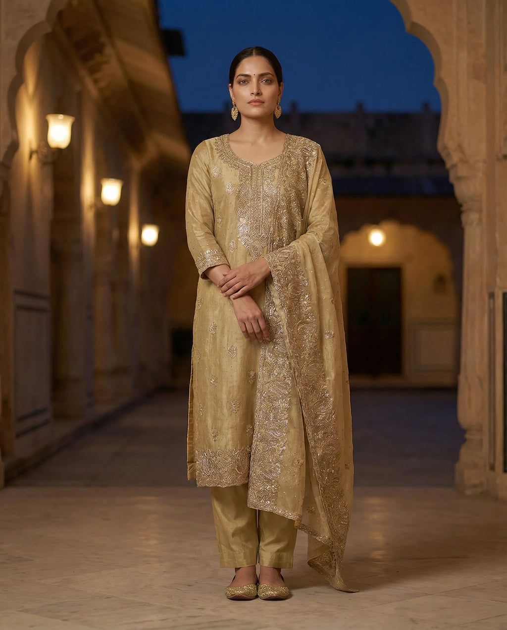 Golden Sand Elegance Suit Set
