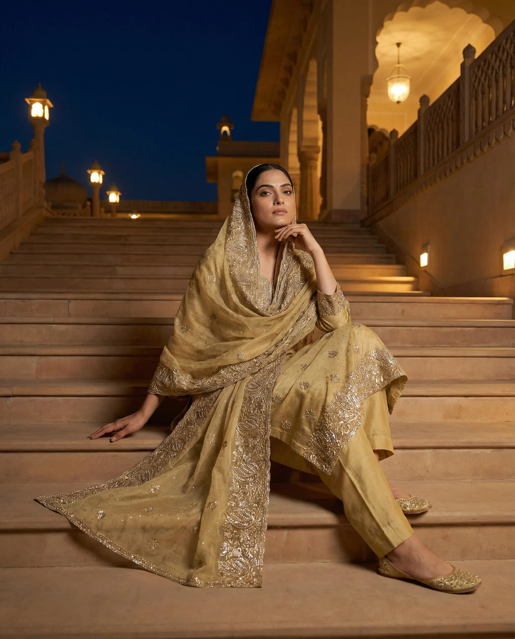 Golden Sand Elegance Suit Set