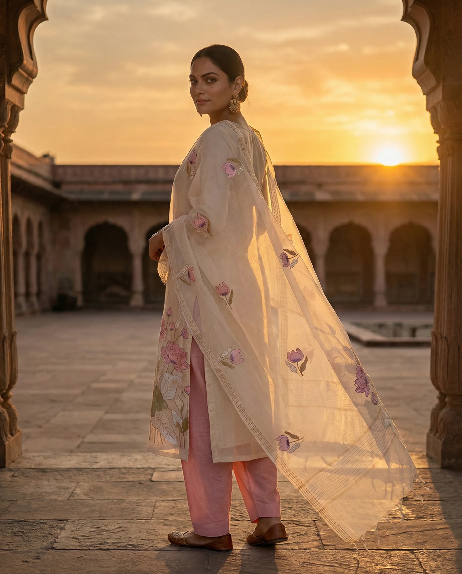 Ivory Rose Bloom Suit Set