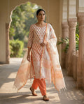 Peach Blossom Handblock Suit Set