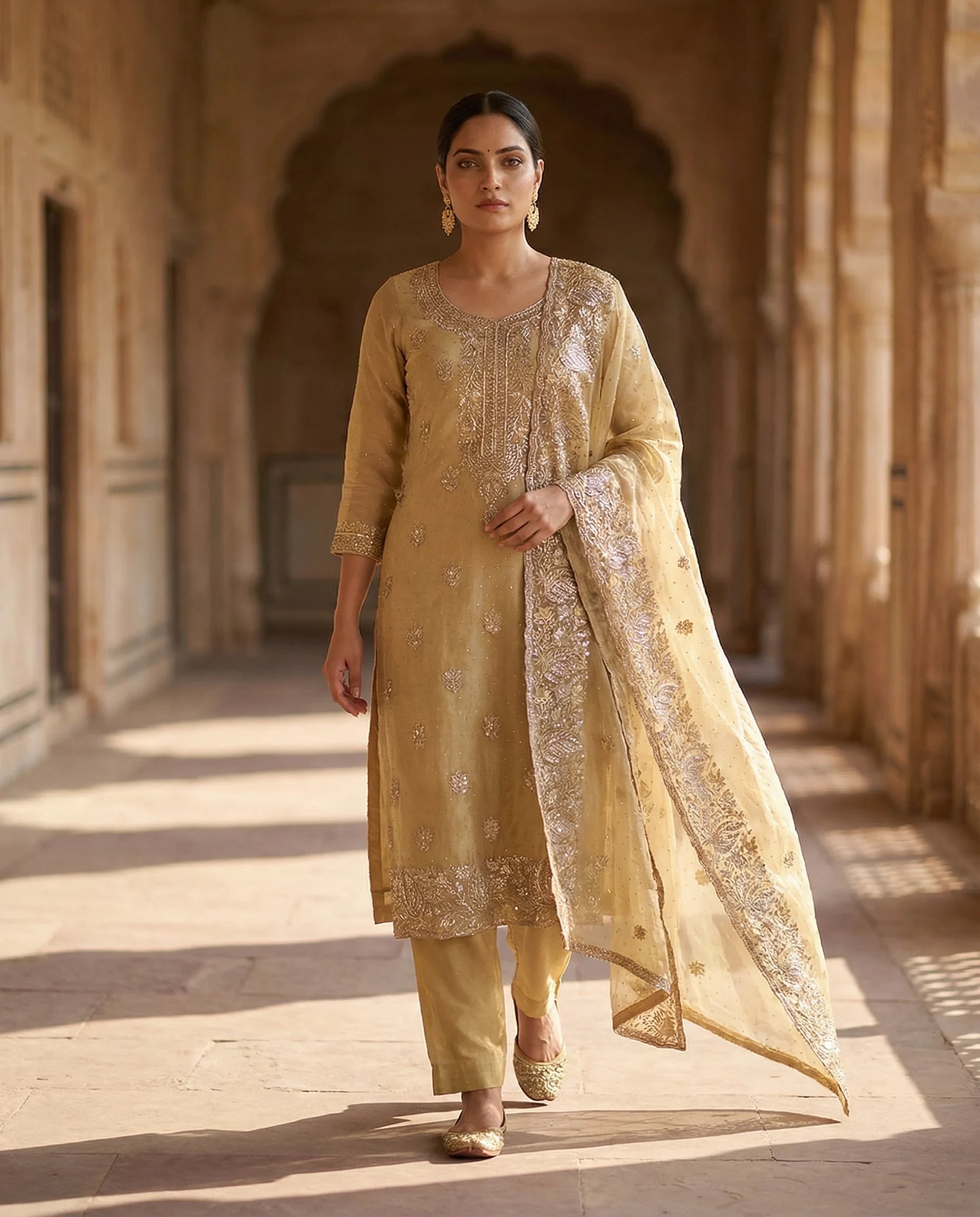 Golden Sand Elegance Suit Set
